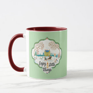 Geniet van Kleine Dingen | Gezellige Winter Scene Mok