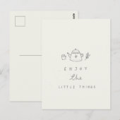 Geniet van kleine dingen met een minimalistisch br briefkaart (Voorkant / Achterkant)