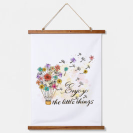 Geniet van Kleine DingenBloemen Motivatie Inspirat Hangend Wandkleed