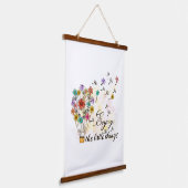 Geniet van kleine dingenFlowers Motivation Inspira Hangend Wandkleed (Gebogen)