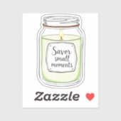 Geniet van kleine momenten Jar Candle Sticker (Vel)