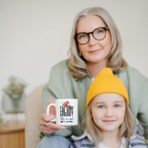 Geniet van kleine momenten moderne chique bloemen espresso kop