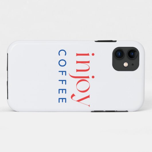Geniet van koffie typografie kunst Case-Mate iPhone case (Achterkant (horizontaal))