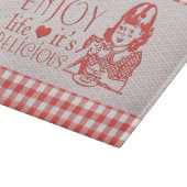 Geniet van leven Het is Delicious Red Retro Gingha Snijplank (Hoek)