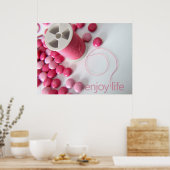 geniet van leven poster (Keuken)