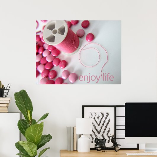 geniet van leven poster (Thuiskantoor)