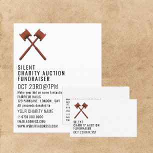 Geniet van Logo, Silent Charity Auction Event Adve Visitekaartje