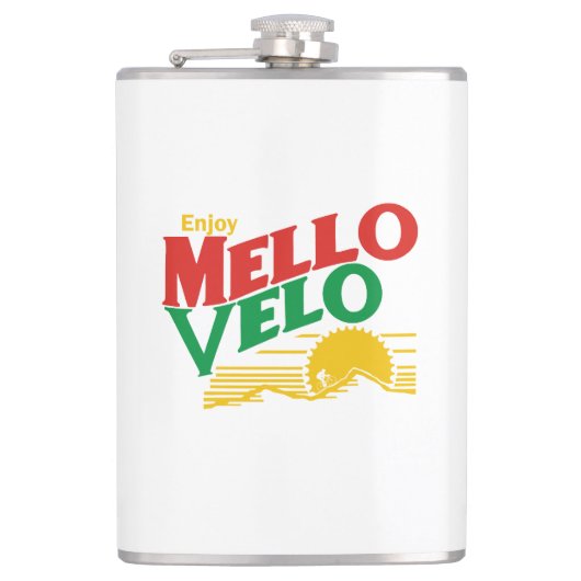 Geniet van Mello Velo Heupfles (Voorkant)
