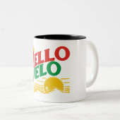 Geniet van Mello Velo Tweekleurige Koffiemok (Voorkant rechts)