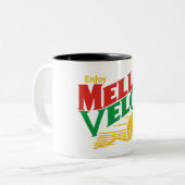 Geniet van Mello Velo Tweekleurige Koffiemok (Voorkant links)