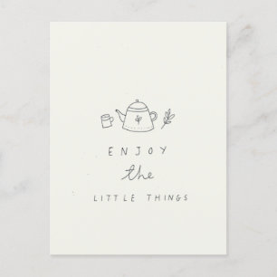 Geniet van minimalistische zegeningen ansichtkaart briefkaart