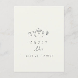 Geniet van minimalistische zegeningen ansichtkaart briefkaart