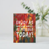 Geniet van momenten briefkaart (Staand voorkant)