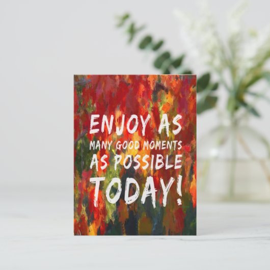 Geniet van momenten briefkaart (Staand voorkant)