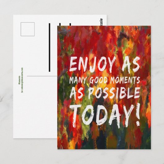 Geniet van momenten briefkaart (Voorkant / Achterkant)