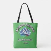 Geniet van Mountain Majesty. Internationale Bergda Tote Bag (Achterkant)