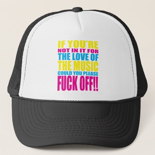 Geniet van muziek (3Color) Trucker Pet (Voorkant)