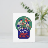 Geniet van niet vernietigen briefkaart (Staand voorkant)