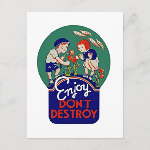 Geniet van niet vernietigen briefkaart