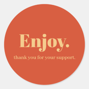 Geniet van ontwerp voor zakelijke Sticker