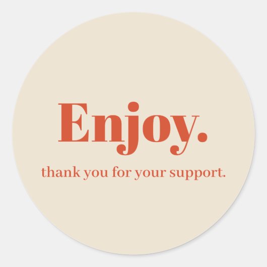Geniet van ontwerp voor zakelijke Sticker (Voorkant)