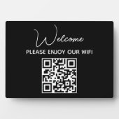 Geniet van onze WiFi | WIFI Welkom QR Code Fotoplaat (voorkant)