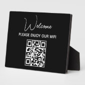 Geniet van onze WiFi | WIFI Welkom QR Code Fotoplaat (Zijkant)