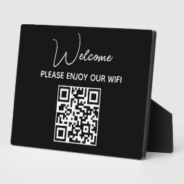 Geniet van onze WiFi | WIFI Welkom QR Code Fotoplaat