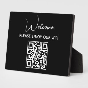 Geniet van onze WiFi   WIFI Welkom QR Code Fotoplaat