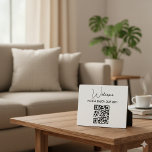 Geniet van onze WiFi | WIFI Welkom QR Code Fotoplaat<br><div class="desc">Geniet van onze WiFi | WIFI Welkom QR Code plaque Maak het gemakkelijk voor gasten om verbinding te maken met uw Wi-Fi met een van deze Wi-Fi QR code teken. Ze zijn geniaal, vooral als je vaak host.</div>