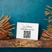 Geniet van onze WiFi | WIFI Welkom QR Code Fotoplaat (Zijkant)