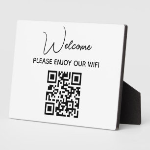 Geniet van onze WiFi WIFI Welkom QR Code Fotoplaat