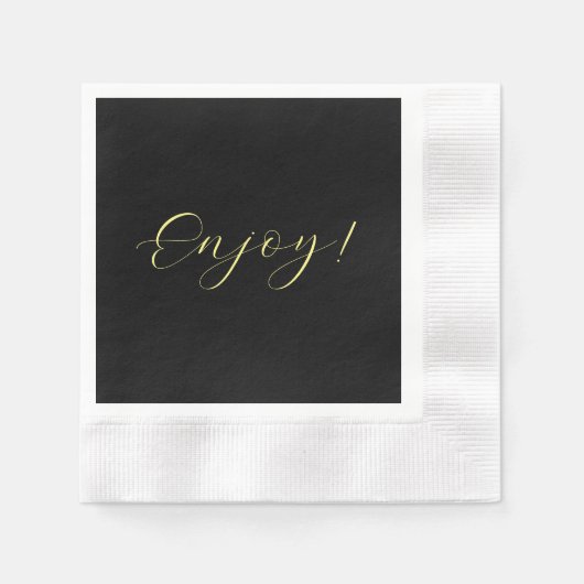 "Geniet van  papier" Napkin Servet (Voorkant)
