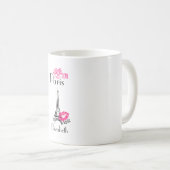 Geniet van Parijs met Eiffeltoren en lippenstift l Koffiemok (Voorkant rechts)