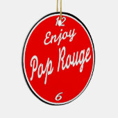 Geniet van Pop Rouge Keramisch Ornament (Rechts)