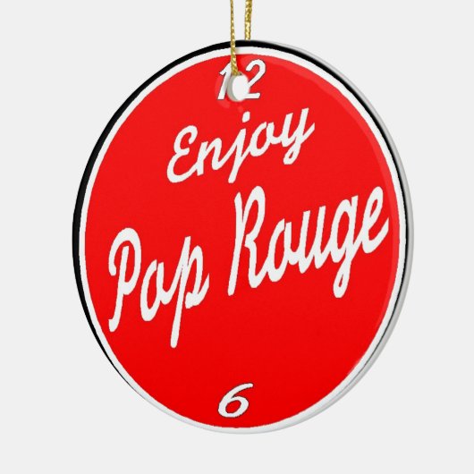 Geniet van Pop Rouge Keramisch Ornament (Links)