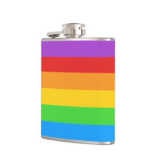 Geniet van Pride: Rainbow Flag Heupfles (Links)