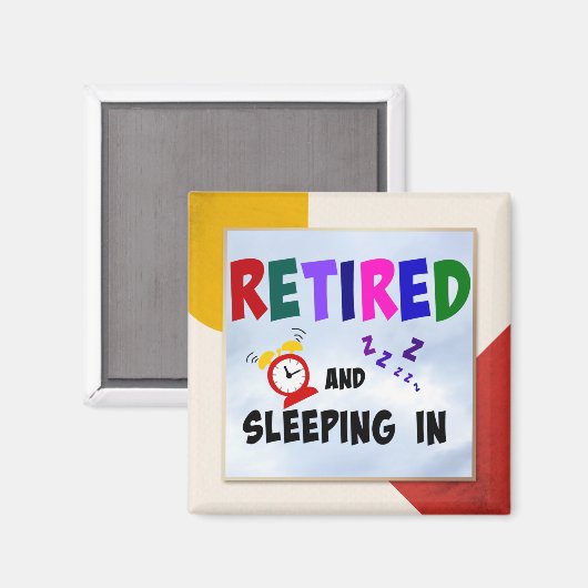 Geniet van rumoer en slapend, kleurrijk design magneet (Voorkant / Achterkant)