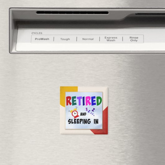 Geniet van rumoer en slapend, kleurrijk design magneet (Insitu (Vaatwasser))