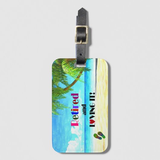 Geniet van rust! bagagelabel (Voorkant (verticaal))