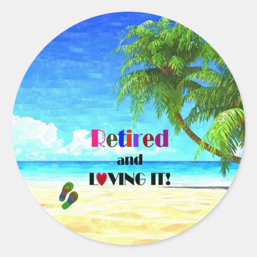 Geniet van rust! ronde sticker (Voorkant)