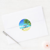 Geniet van rust! ronde sticker (Envelop)