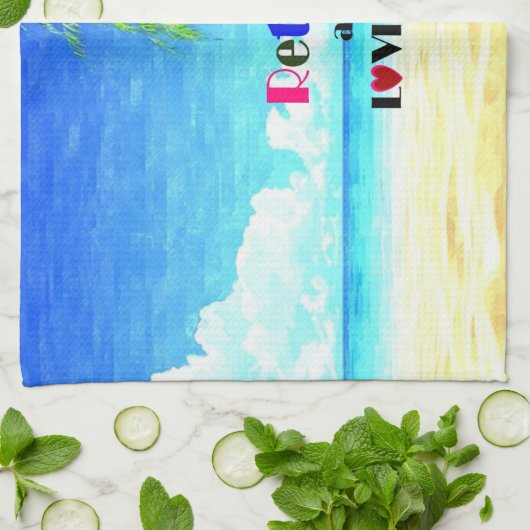 Geniet van rust! theedoek (Gevouwen)