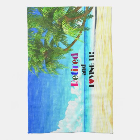 Geniet van rust! theedoek (Verticaal)