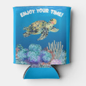 Geniet van schildpadden blikjeskoeler (Voorkant)