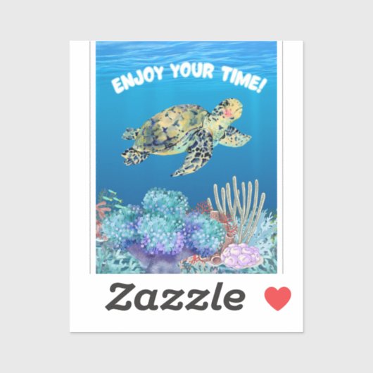 Geniet van schildpadden sticker (Vel)