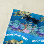 Geniet van schildpadden strandlaken (In situ)