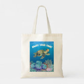 Geniet van schildpadden tote bag (Achterkant)