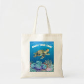 Geniet van schildpadden tote bag (Voorkant)