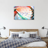 Geniet van Script Carnaval Ferris Wiel Foto Vet Canvas Afdruk (Insitu (Slaapkamer))